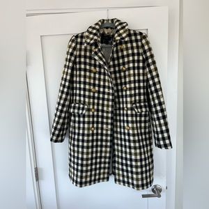 J.Crew Double Breasted Coat in Oxford Check • Size: 4